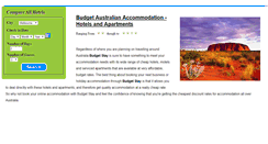 Desktop Screenshot of budgetstay.com.au